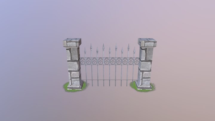 柵欄門 3D Model