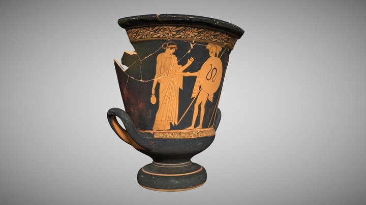 Kelchkrater, rotfigurig, attisch 3D Model