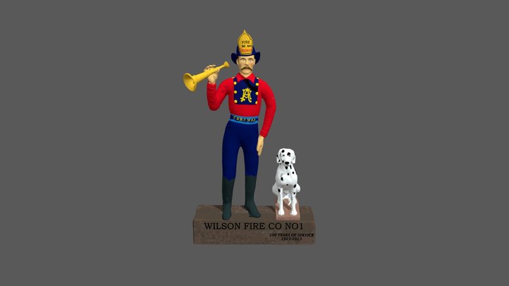Wilson Fire Co Statue 3D Scan 3D Model