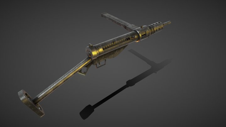 Sten gun Mk2 British sub machine gun – Free 3D Model STL