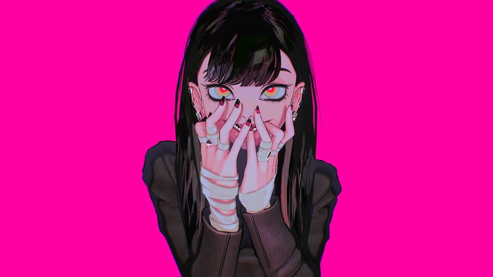 웃는 소녀_smile girl 3D Model