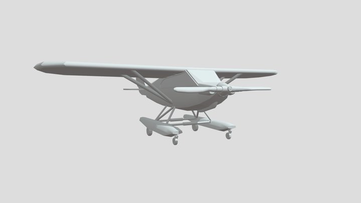 Game Art Plane 3D Model