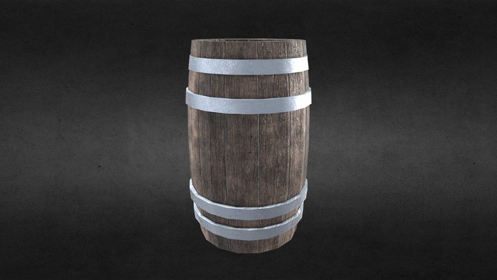 Game ready barrel 1 3D Model