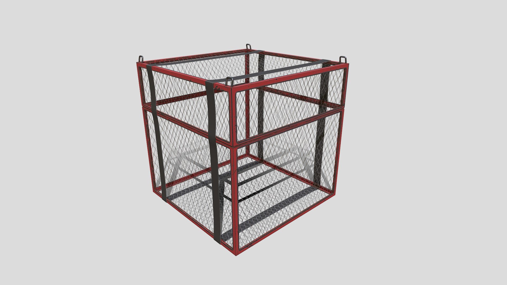 Cargo Box With Straps and Lifting Points Free - Download Free 3D model ...