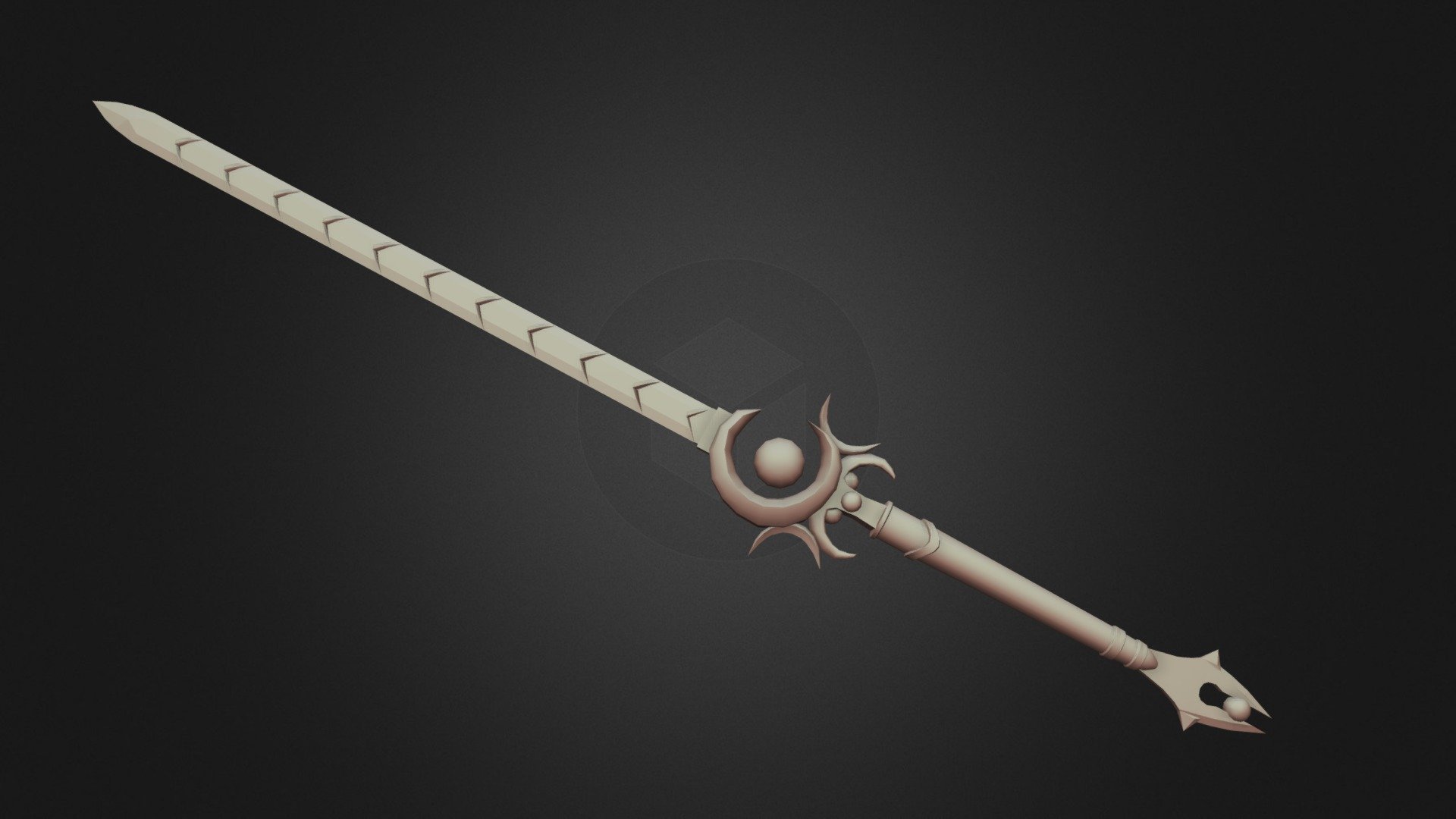 Moon Elf claymore - 3D model by jj5437 [e1979f9] - Sketchfab