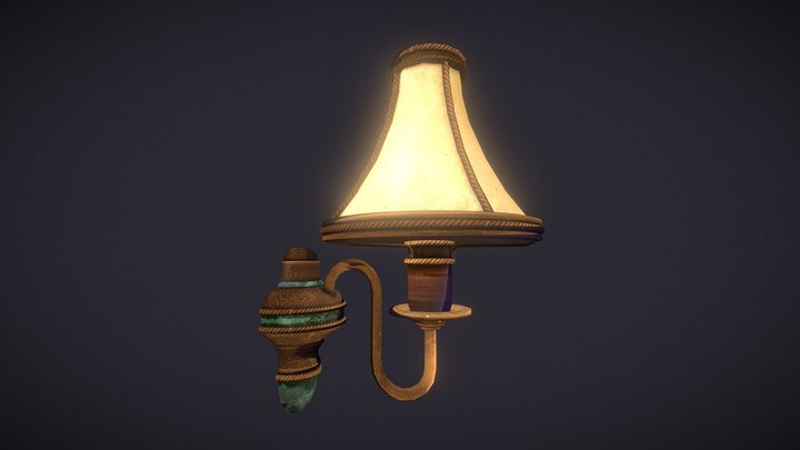 Old antique lamp 3D Model