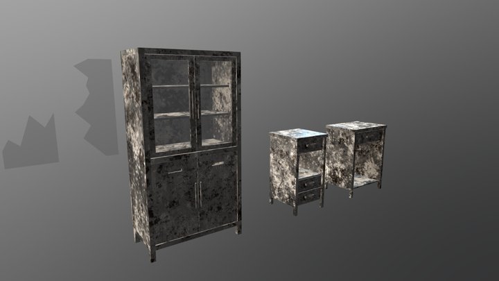 Assets Abandoned Cabinets 3D Model