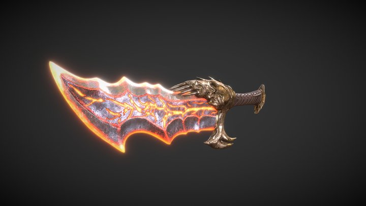 Blade of Chaos 3D Model