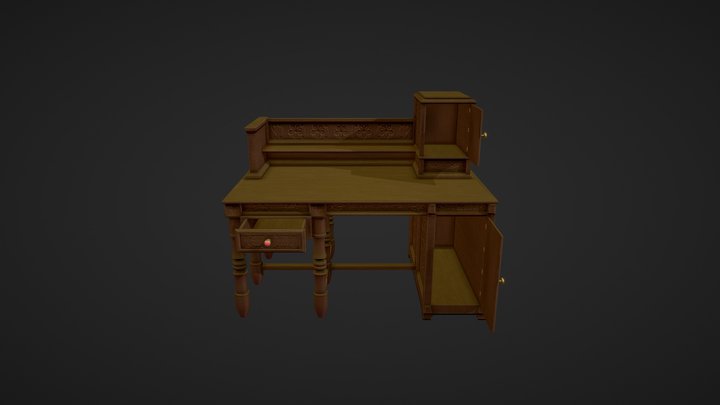 Study Table 3D Model