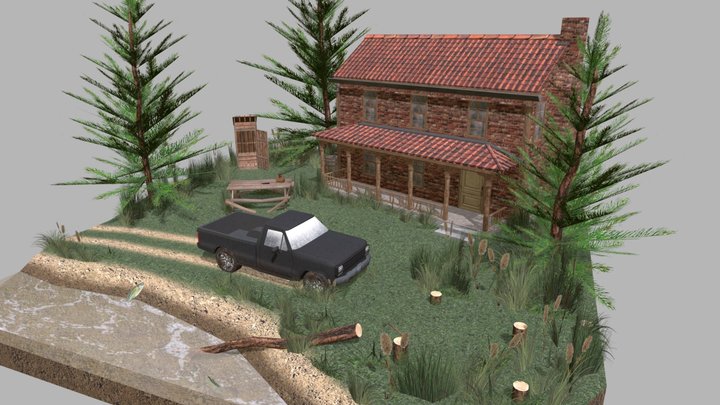 DAE Diorama - Forest Loner 3D Model