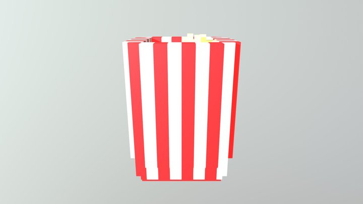Pixel Popcorn 3D Model