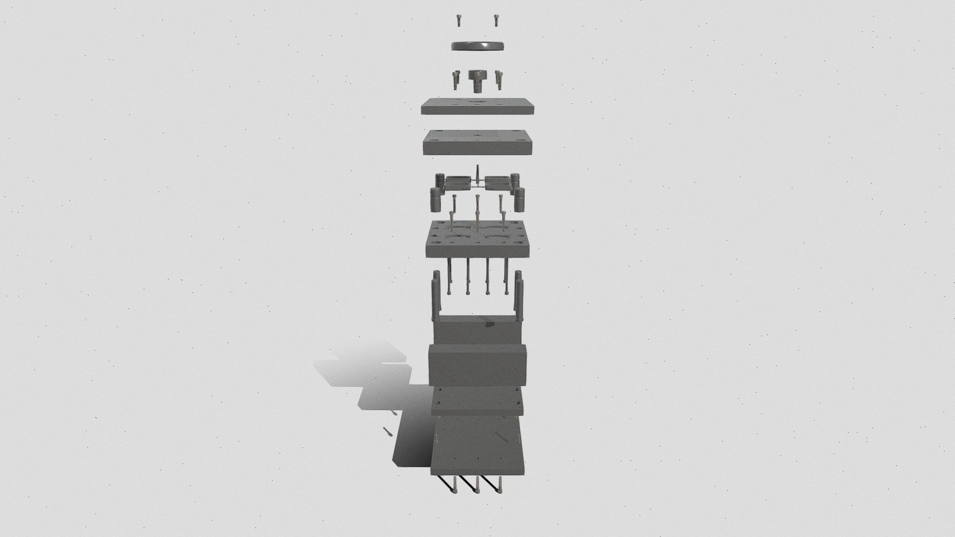 molde inyeccion A Explotada - 3D model by mateolopez [e19ac81] - Sketchfab