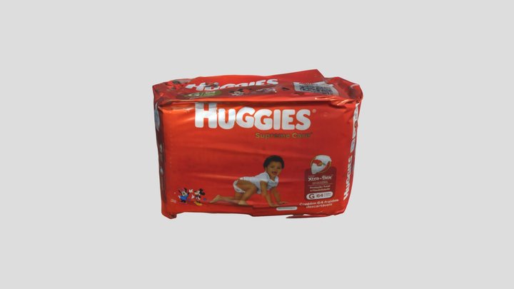 KIMBERLY - (I) Huggies supreme care 64 und 3D Model