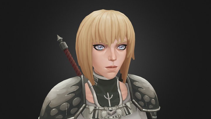 Claymore Clare fan art 3D Model