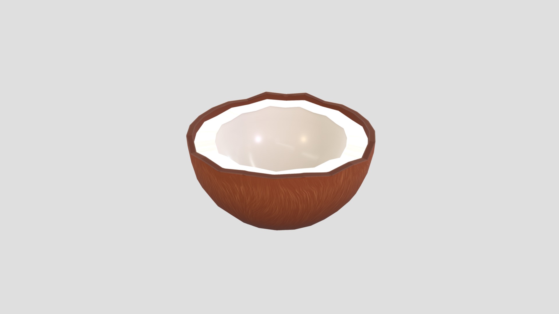 3D model Coconut - This is a 3D model of the Coconut. The 3D model is about a red and white circular object.