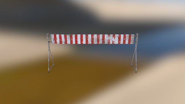 Road Barrier 3D Model
