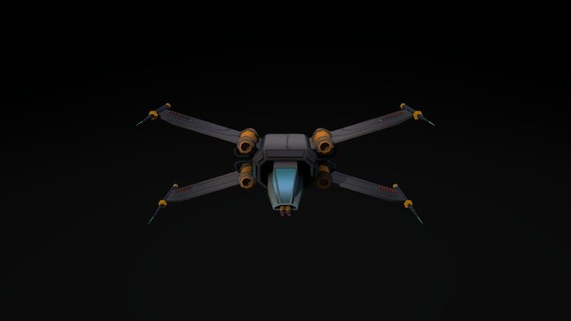 Spaceship Kitsune 3D Model