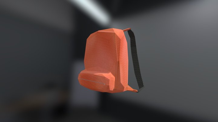 Low Poly Backpack 3D Model