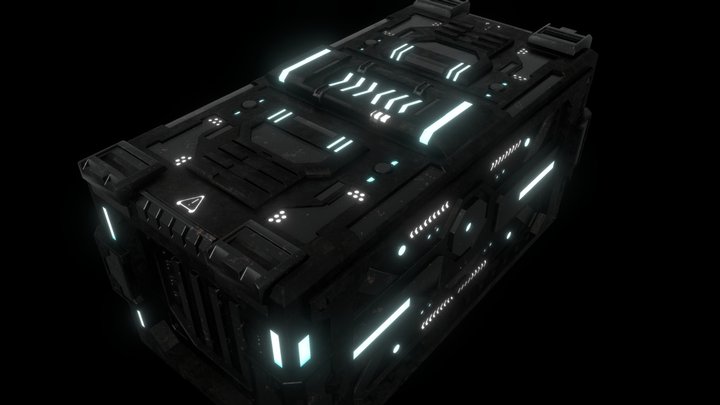 Sci-fi Weapon Container 3D Model