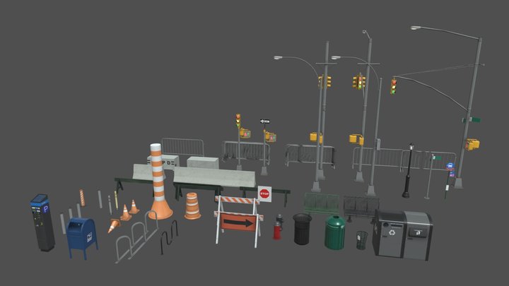 New York Street Props - Part 1 3D Model