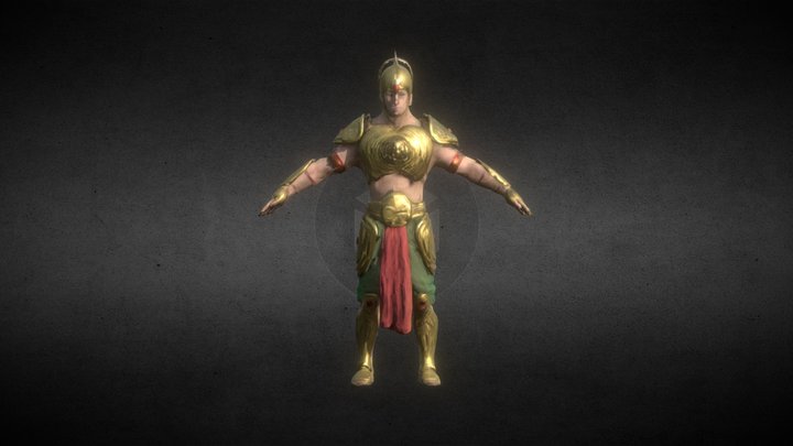 Indian Warrior 3D Model