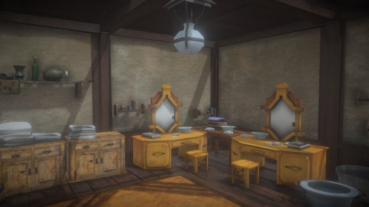 Medieval old bedroom – Free 3D Model STL
