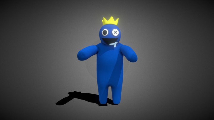 Blue Rainbow Friends 3D Model