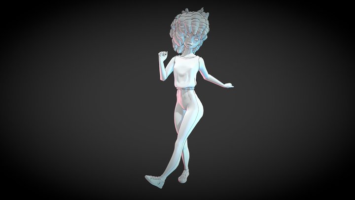 Stylized Female character 3D Model