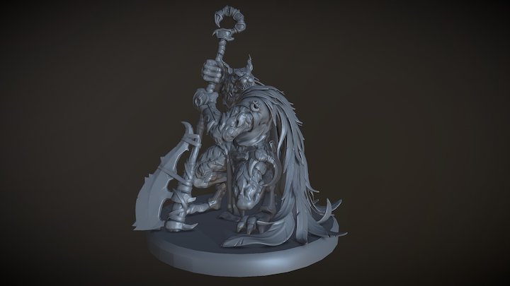 Moon Wolf 3D Model