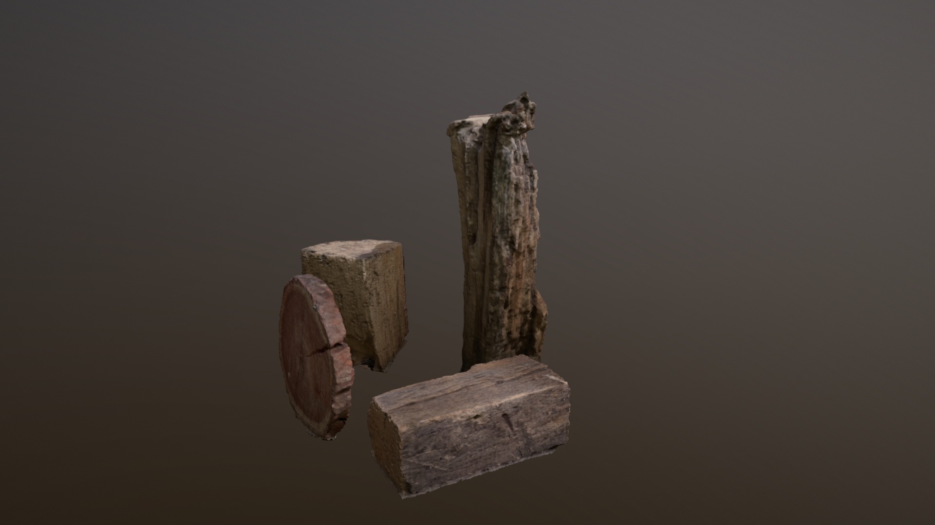 3D model Package of Wood / Logs - This is a 3D model of the Package of Wood / Logs. The 3D model is about a stack of wood.