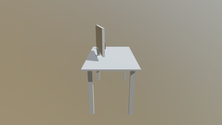 Desk Keyboard 3D Model