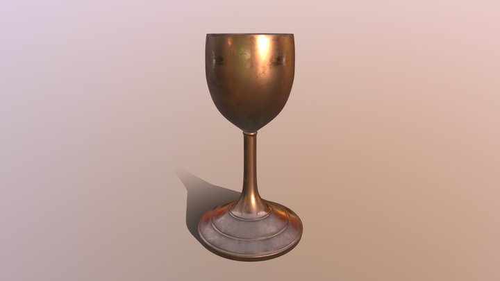Copper Wine Glass 3D Model