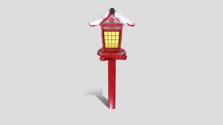 Japanese Lamp Post 3D Model