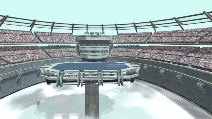 Wii - Super Smash Bros Brawl - Midair Stadium 3D Model