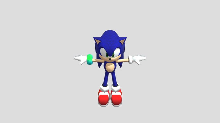 SA1 Sonic Waiting 3D Model
