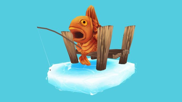 Fish Fishing 3D Model