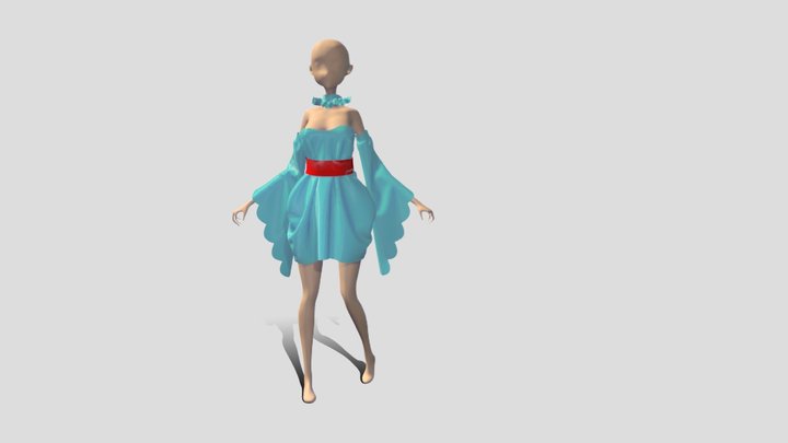 Princess Cloth Dressing Suit Asset 3D Model