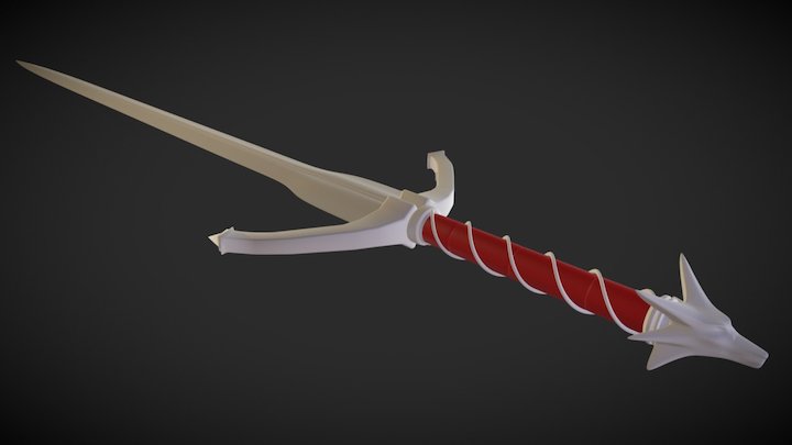 Witcher Silver Sword 3D Model