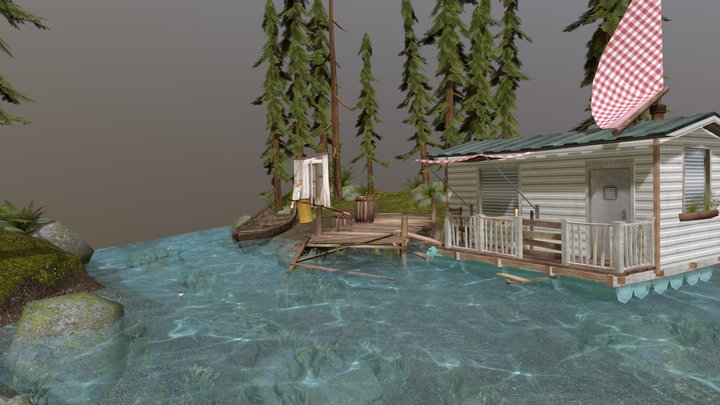 DAE Diorama - Forest Loner 3D Model