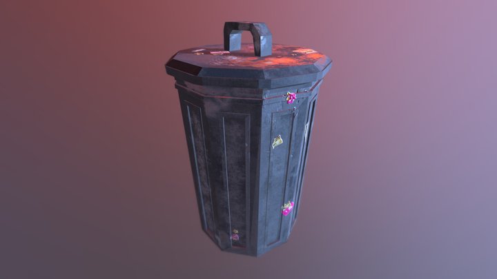 Trashcan/Bin - City Asset 3D Model