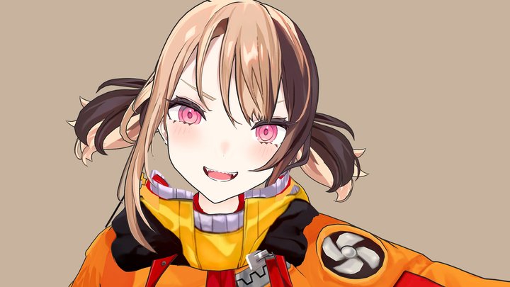 Anime Girl - Hololive - Gigi Murin 3D Model