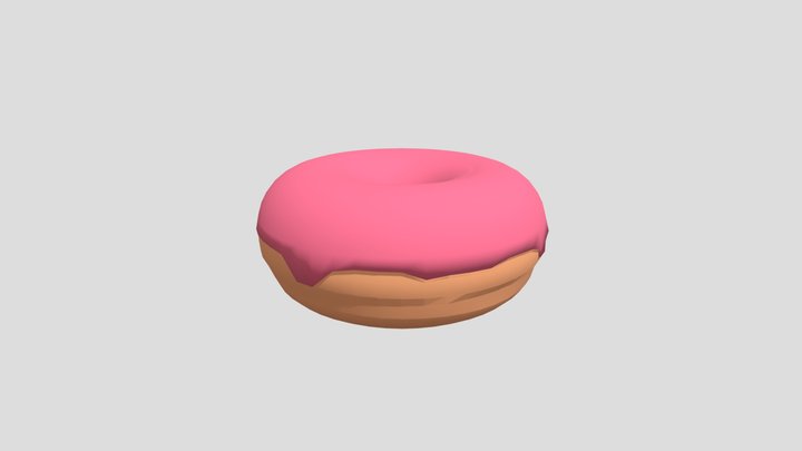 Basic Donut done in Blender 3D Model