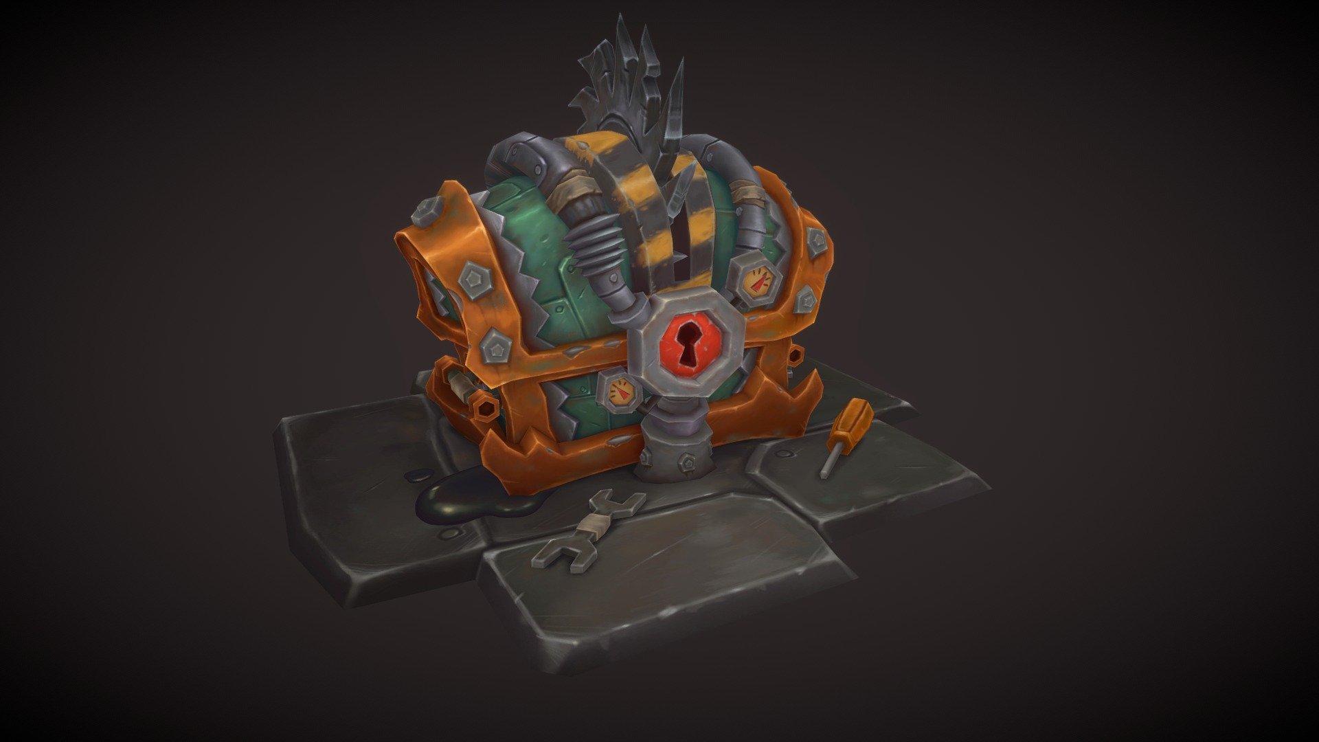 "Totally Safe" Goblin Cache of Explosives — Sketchfab embed 3D viewer