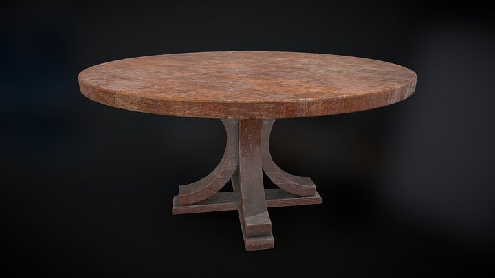 Round Dining Table – Free 3D Model STL