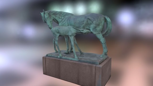 Motherly love by Emil Cedercreutz 1928 3D Model