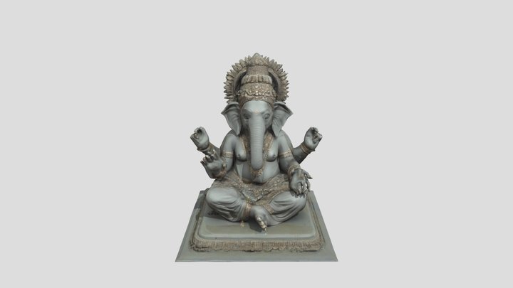 Lord Ganesha 3D Model – Hindu God Statue 3D Model