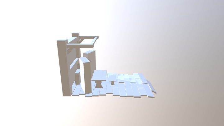 Library Block Out 3D Model