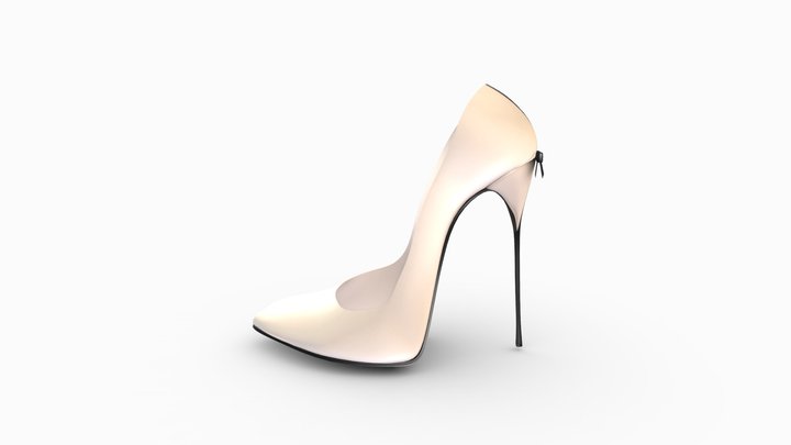 Female Luxury Killer High Heel Shoes 3D Model