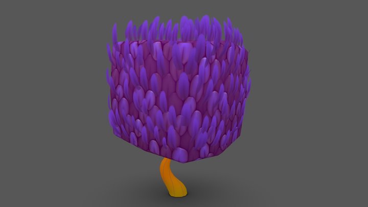 Stylized cubic tree 3D Model