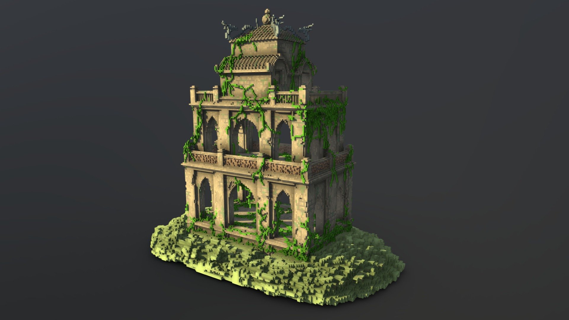 Tháp Rùa - Download Free 3D model by Pvox [e1b8f33] - Sketchfab